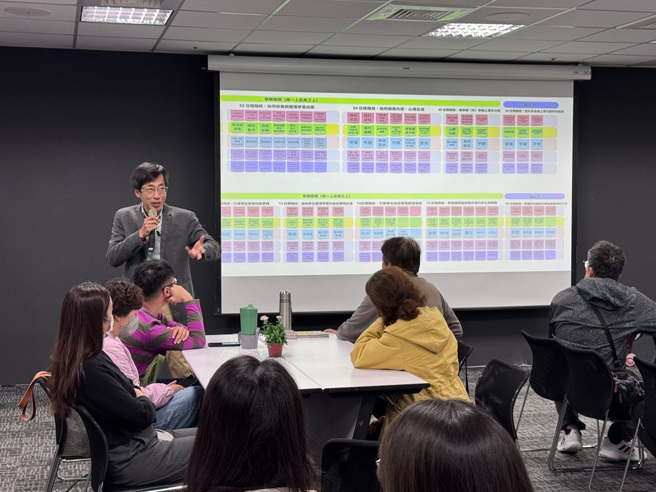 曾士民引導師引導與會師長們討論。(照片/教育部提供)