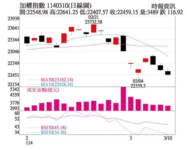 加權指數 1140310(日線圖)
