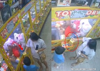 最壞身教！ 大園母子逛夾娃娃店 竟竊走台主遺忘的零錢盒