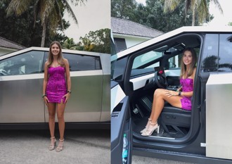 川普爺爺超寵17歲正妹孫女！花323萬送特斯拉「Cybertruck」