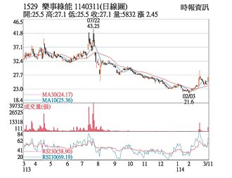 热门股－乐事绿能 外资连二买