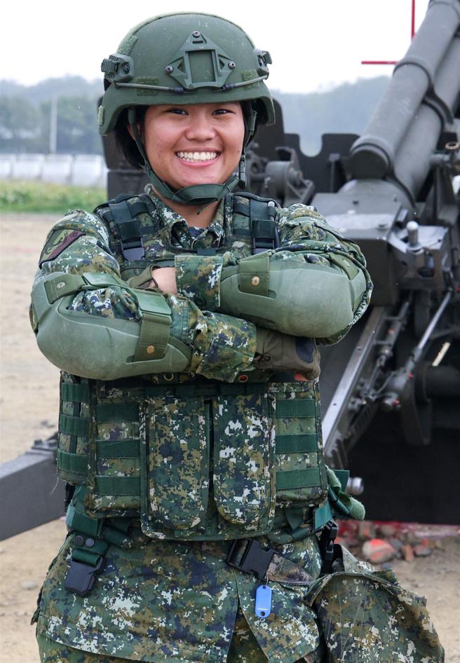 邱品瑜二兵。（记者王子昌摄）