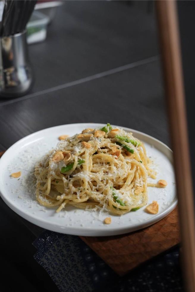  「常屿」将在「有趣市集｜呷麵奇市」推出限定的「蒜香橄榄油义大利麵」，带来精致且层次丰富的风味。（有趣市集提供／徐梓榕台北传真）