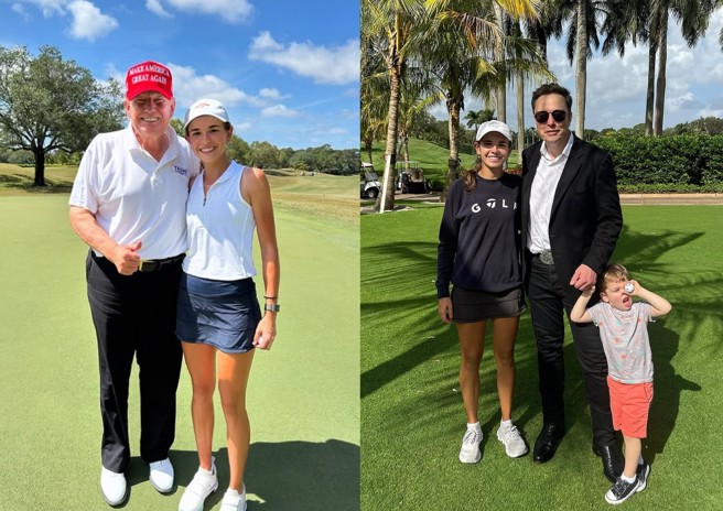 凯伊IG上PO出与爷爷还有马斯克的合照。（翻摄凯伊IG）