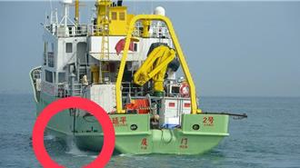 大陸公務船金門海域水下探測  海巡艇制止驅離