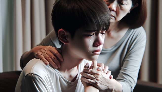 新竹市某国小发生校园霸凌事件，大雄（化名）因不慎触碰同学阿福（化名）的衣服，竟遭阿福殴打，导致脸部及颈部受伤，甚至出现情绪障碍。（示意图、与本案无关／AI生成）