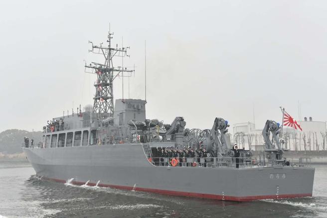  第4艘淡路级扫雷舰「能美号」正式成军。
（取自海上自卫队「X」帐号）