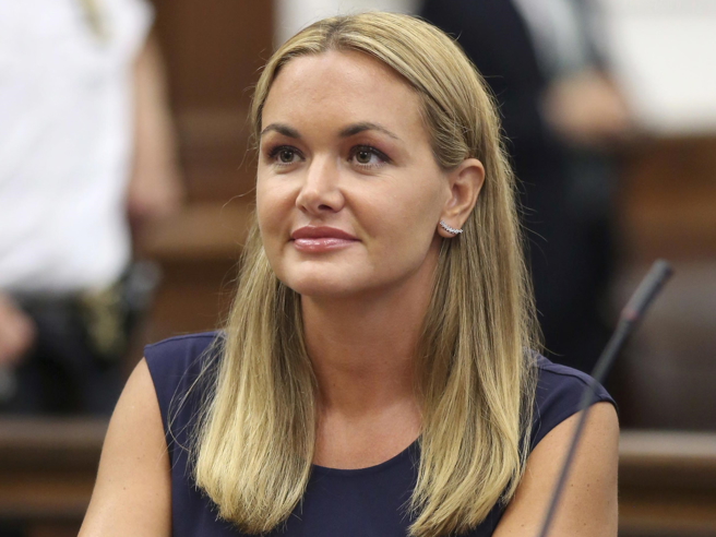 美国总统川普的前儿媳凡妮莎．川普（Vanessa Trump）据说正和高球传奇人物老虎伍兹（Tiger Woods）陷入密恋。（美联社）