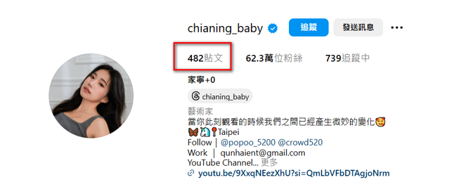 家寧这两天默默移除194则文。（家寧IG）