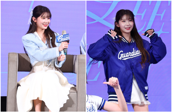 李珠珢正式加入富邦悍將啦啦隊，出席媒體見面會。（中時資料照）