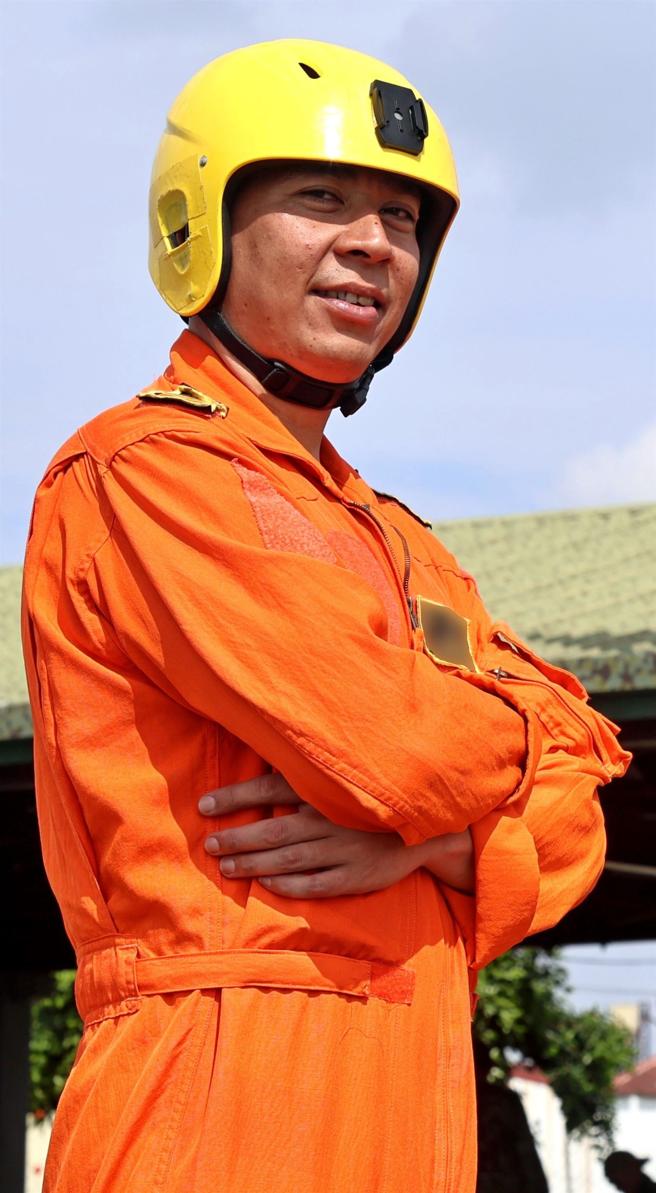 李志星中士。（记者孙建屏摄）