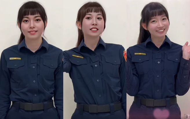 粉书脸专「臺北波丽士」在情人节释出的防诈宣导影片，甜美女警「变脸」，让网友歪楼喊「可恶，已匯款」。（图／翻摄自脸书臺北波丽士）