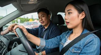 女學員練車衰遇色教練 趁道駕「行為升級」捏胸：喝酒嗎