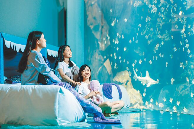 COZZI Blu和逸飯店‧桃園館Blu Night三周年即日起至3月29日推出優惠，邀請民眾體驗海底兩萬哩的星級海洋眠旅。（COZZI Blu和逸飯店‧桃園館提供）