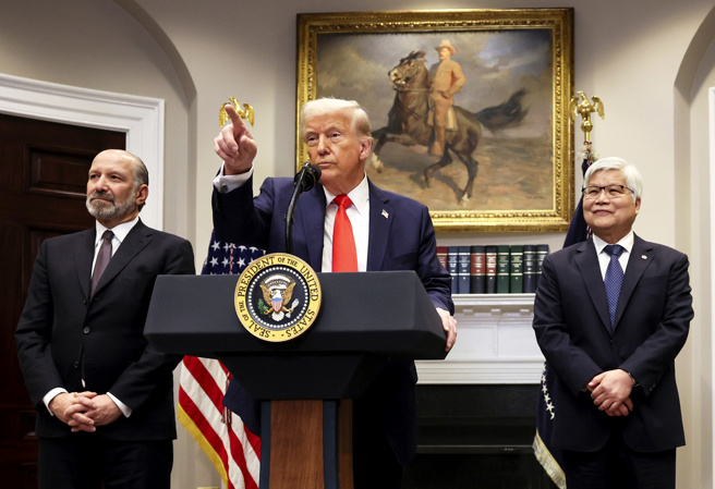 图为魏哲家3日赴白宫会见美国总统川普。（资料照/美联社）