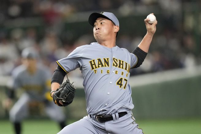 阪神虎投手桐敷拓马。（美联社）