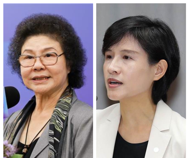 行政院副院长郑丽君(右)，监察院长陈菊(左)。(合成图/资料照片)