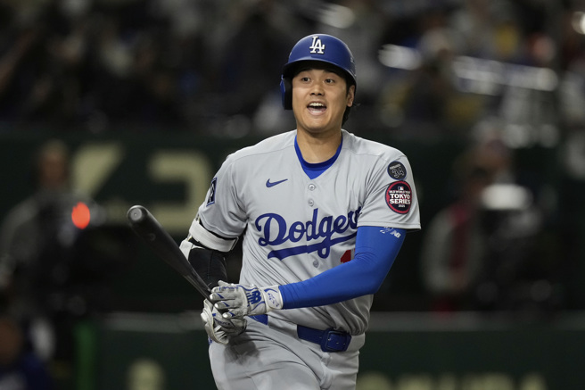 道奇日籍球星大谷翔平坦言比赛时很紧张。（图／美联社）