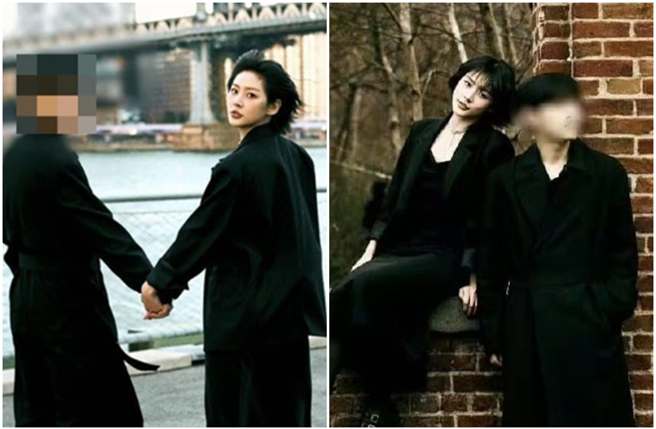 李鎮浩曝光金賽綸生前曾已婚的消息，並表示身邊的男子就是她老公。（圖／攝自金賽綸IG）
