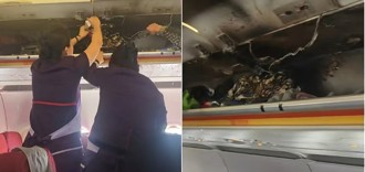 影》飛港航班「客艙起火」緊急改降 空姐乘客滅火驚險現場曝光