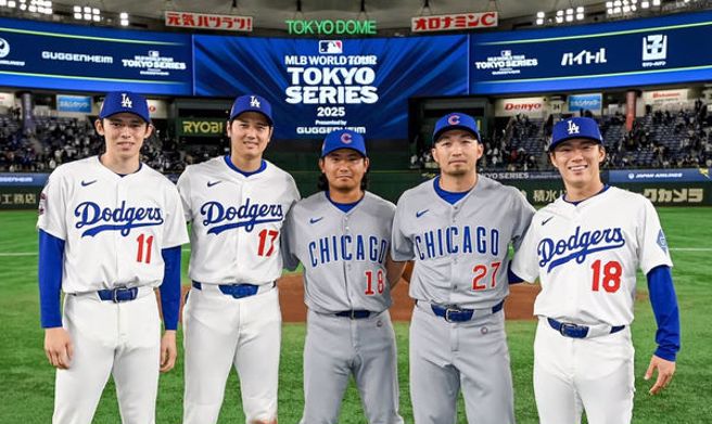 東京開幕戰5位日籍球星，佐佐木朗希、大谷翔平、今永昇太、鈴木誠也、山本由伸。（圖／翻攝自大谷翔平Instagram）