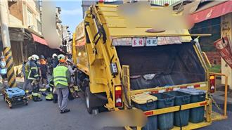8旬婦菜市場前遭垃圾車輾過 右腿粉碎性骨折送醫急救