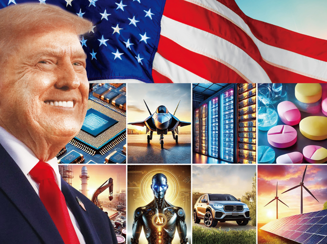 川普点名4大产业回流。(图/先探投资周刊提供)