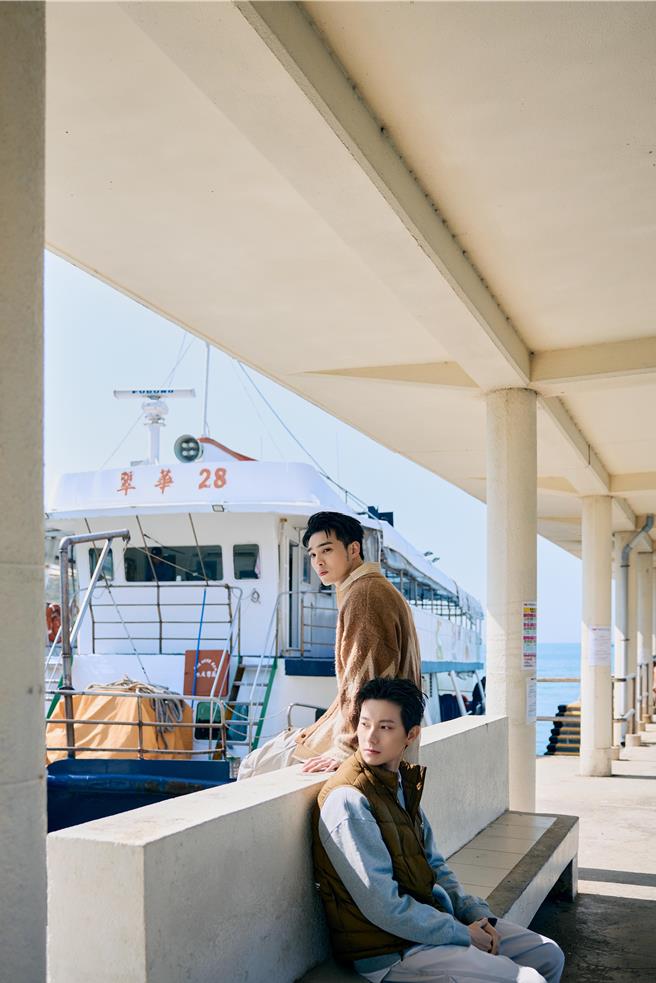 黃偉晉與彭千祐日前為香港旅遊發展局拍攝宣傳片。（源活國際娛樂提供）