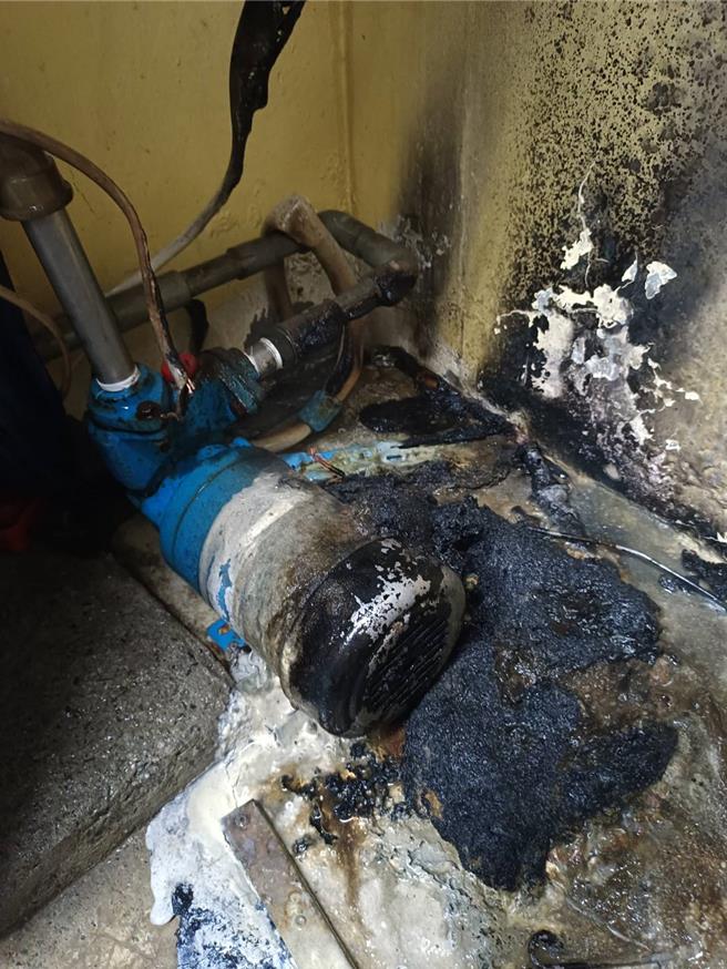 3月25日台南市有10个行政区大停水，市府呼吁市民关掉抽水马达及检查相关电器。（台南市消防局提供／郭良杰台南传真）