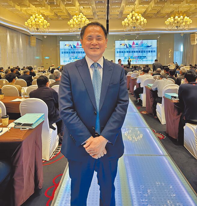 台灣機械工業公會理事長莊大立20日主持會員大會。圖／沈美幸