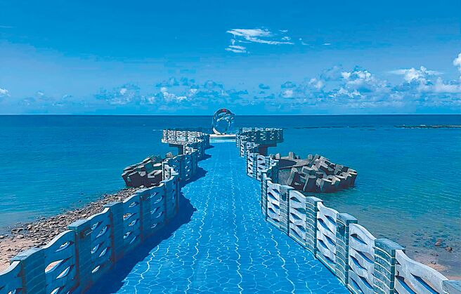 新北市三芝区芝兰公园海上平台重新修建后已成为热门景点，区公所依当地里长提议，将规画货柜市集，提供民眾更多样化的休憩需求。（新北市三芝区公所提供／吕健豪新北传真）