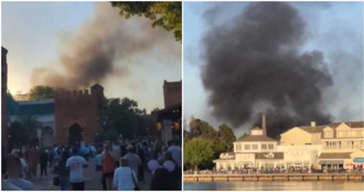 佛州迪士尼園區大火！千名遊客驚逃「濃煙竄天」畫面曝 