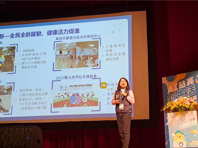 台北市文山区兴隆A区社会住宅社福据点1楼将设实物银行及2楼则有家和一站式服务中心，北市社会局长姚淑文(中) 透露，两者皆预计在4月开办。（图/温予菱摄）