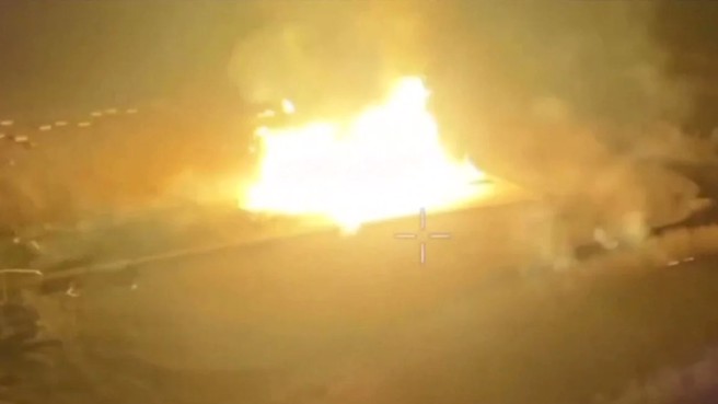 3 月 20 日星期四，苏贾天然气计量站发生火灾。(图/路透)