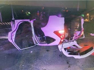 台中轎車遭撞翻害一家3口傷　肇事男落跑翻牆入校園警追查中