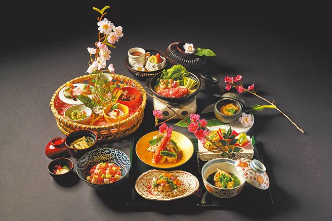 台北美福大飯店晴山日本料理，於春櫻綻放之際推出「料理長特別推薦套餐一春季獻立」。（台北美福大飯店提供）