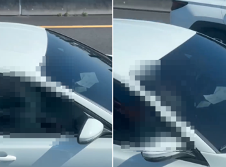 國道活春宮！副駕妹子埋頭「忘情吞吐」 男駕駛爽翻單手猛壓頭