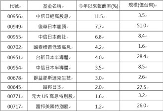 這些日股ETF今年贏過熱門美股ETF！專家：選龍頭股為上策！