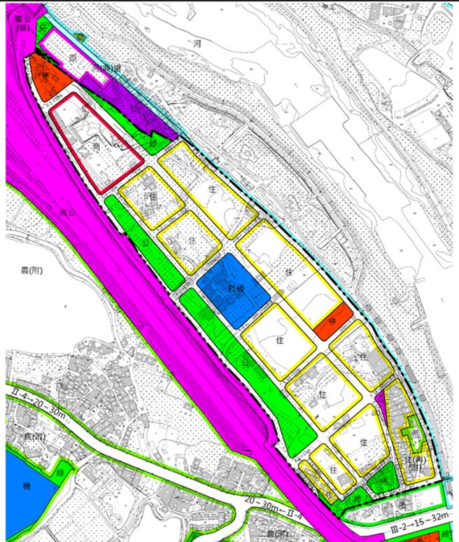 F单元主要计画25日经内政部都市计画委员会审议通过，未来规画停车场用地、公园用地、儿童游乐场用地及社会福利设施用地等公共设施。（图／新北市城乡局）