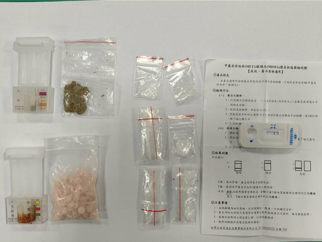 警方起获大麻、安非他命、摇头丸。（警方提供）