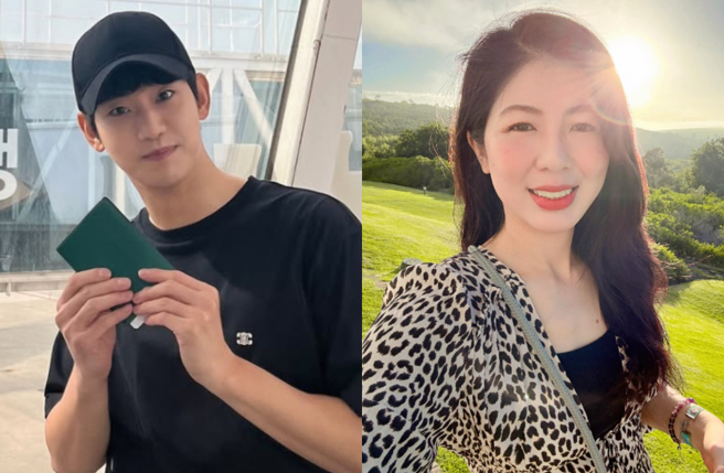 金秀贤寧愿赔偿违约金，取消来台活动，让李怡贞相当开心。（图／金秀贤IG、李怡贞FB）
