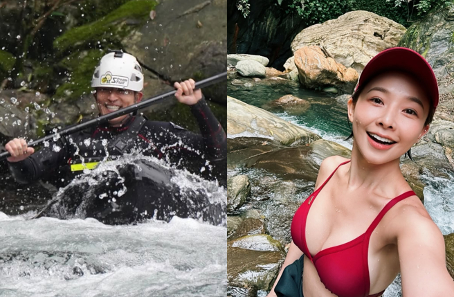 两人同样热爱大自然，体验各式各样的野外运动。（图／IG）