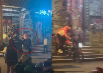 騎士大古山廟前耍特技　誇張行徑惹怒神明！警出手了
