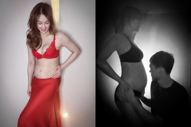 刘雨柔怀有胡凯翔孩子。（图／翻摄自lyvonne0526 IG）