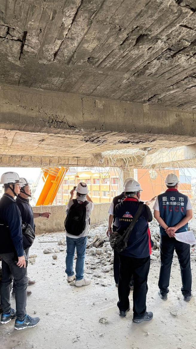 都发局偕同3大技师公会前往会勘。（台中市府提供／李京升台中传真）