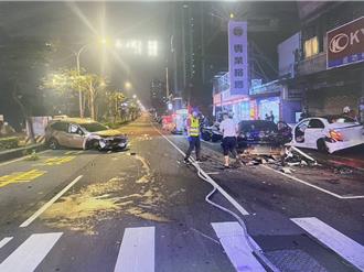 未禮讓直行車！19歲桃園男狠撞「連轉3圈」車尾全毀