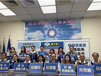 聲援桃園6藍委抵制反惡罷   議員群起痛批賴清德輸不起