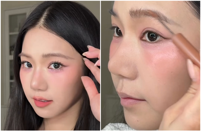 家寧27日晚间PO出一分钟的化妆影片，社群遭大批网友洗版留言。（图／摄自IG@chianing_baby）