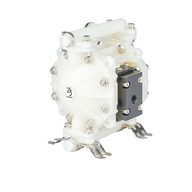 迪晟新出品的1/4吋全塑料气动隔膜泵浦。图／业者提供