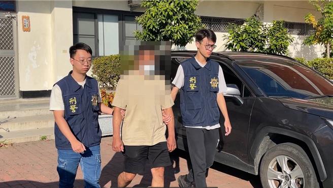 恒春警分局27日循线涉嫌酿祸逃逸的53岁朱男，讯后依失火罪嫌移送侦办。（警方提供／谢佳潾屏东传真）